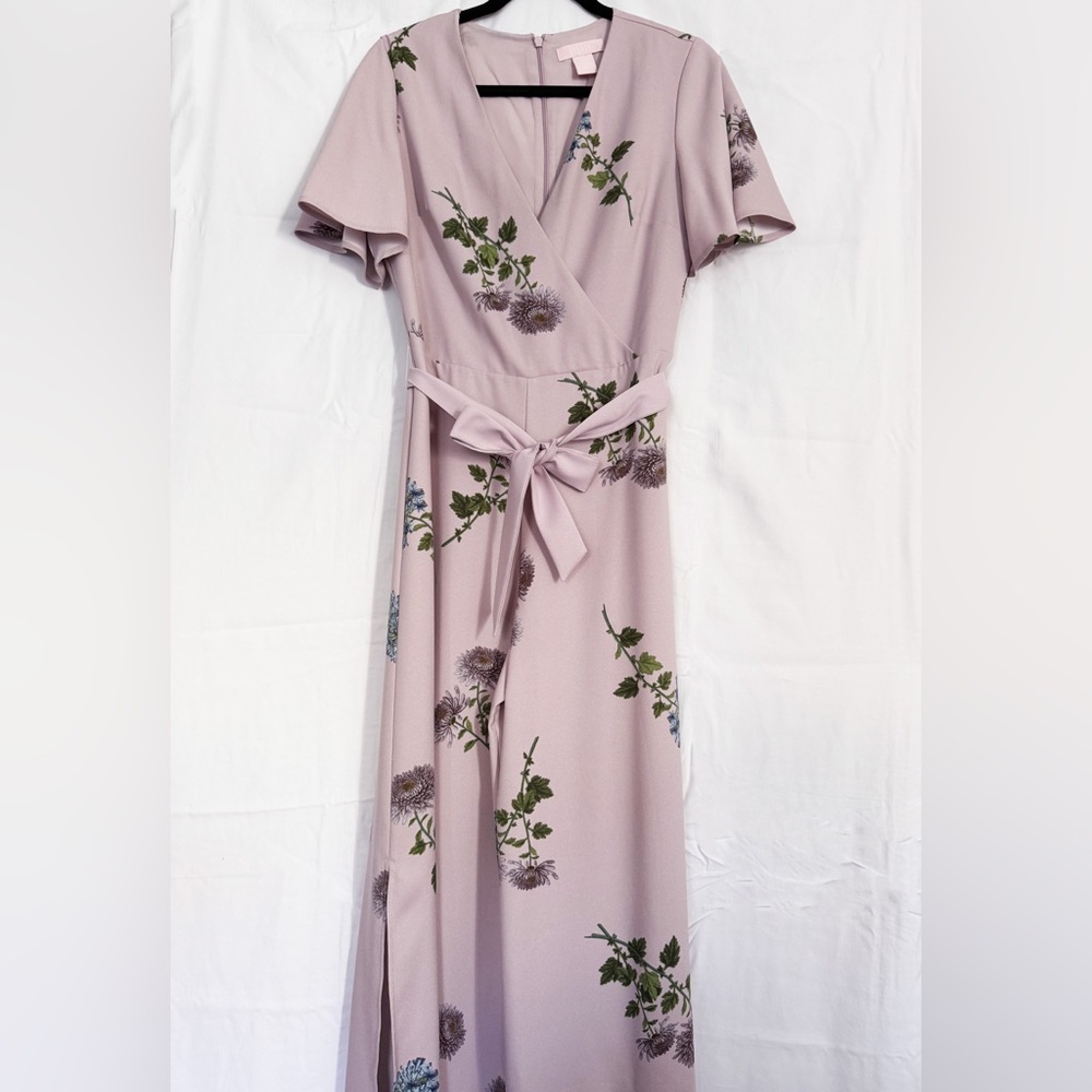 Floral Wrap Jumpsuit in Lavender